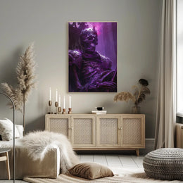 Skeletal Monarch's Throne: A Dark Fantasy Poster