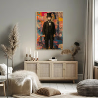 Historical Figure with Modern Abstract Vibes Poster