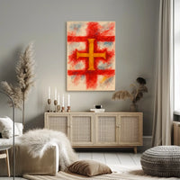 Abstract Cross Watercolor Wanderlust Poster