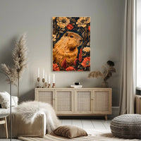 Capybara in Bloom Wall Art Print