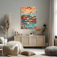 Helsinki Autumn Cityscape: Urban or Cityscape Poster