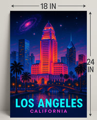 Los Angeles Nightscape Poster PosterGoat