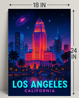 Los Angeles Nightscape Poster PosterGoat