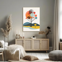 Abstract Harmony Art Deco Style Poster