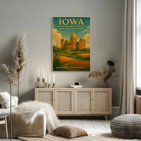 Discover Your Roots: Iowa Heritage Travel Poster
