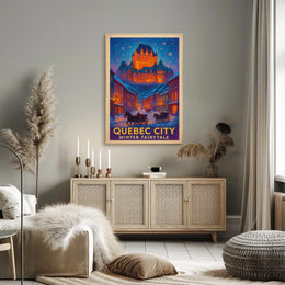 Quebec City Winter Fairytale Poster