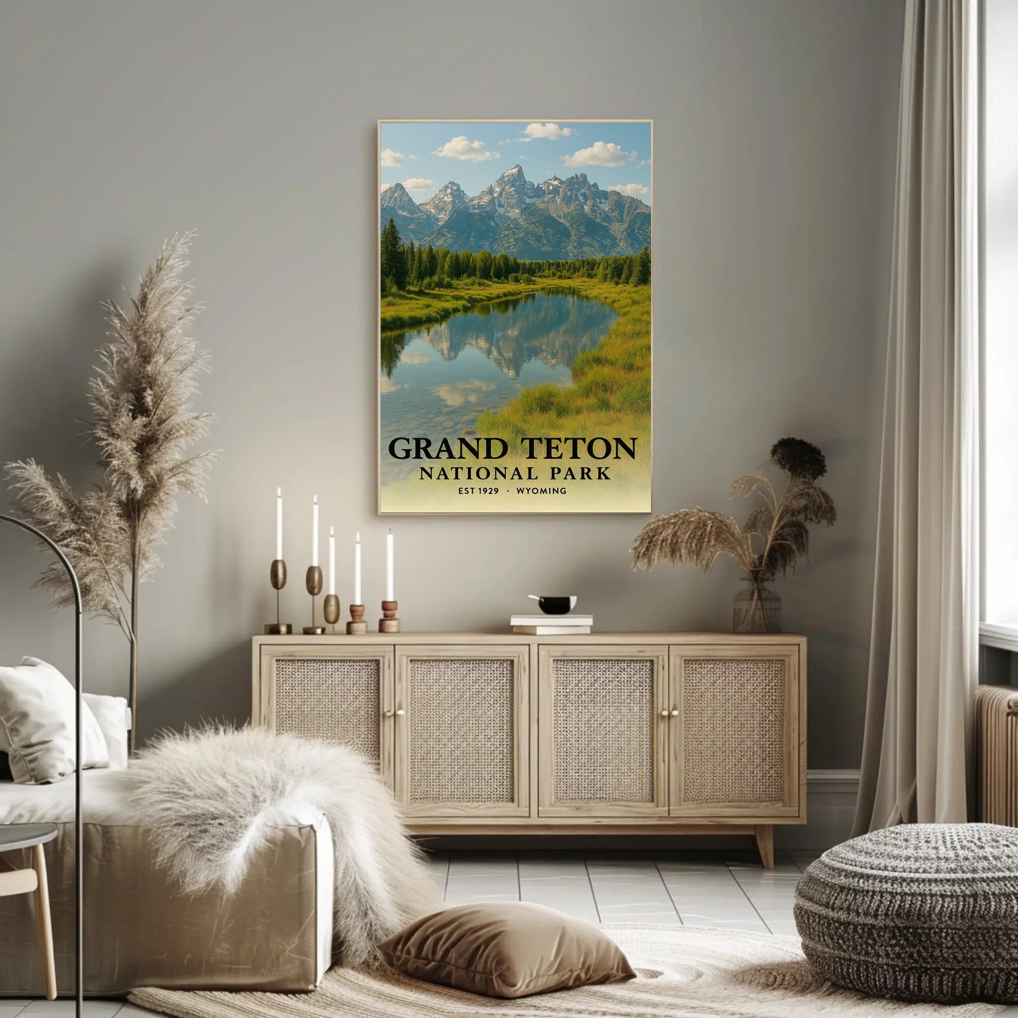 Grand Teton National Park Scenic Poster Print