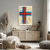 Abstract Cross In Watercolor Abstract Poster