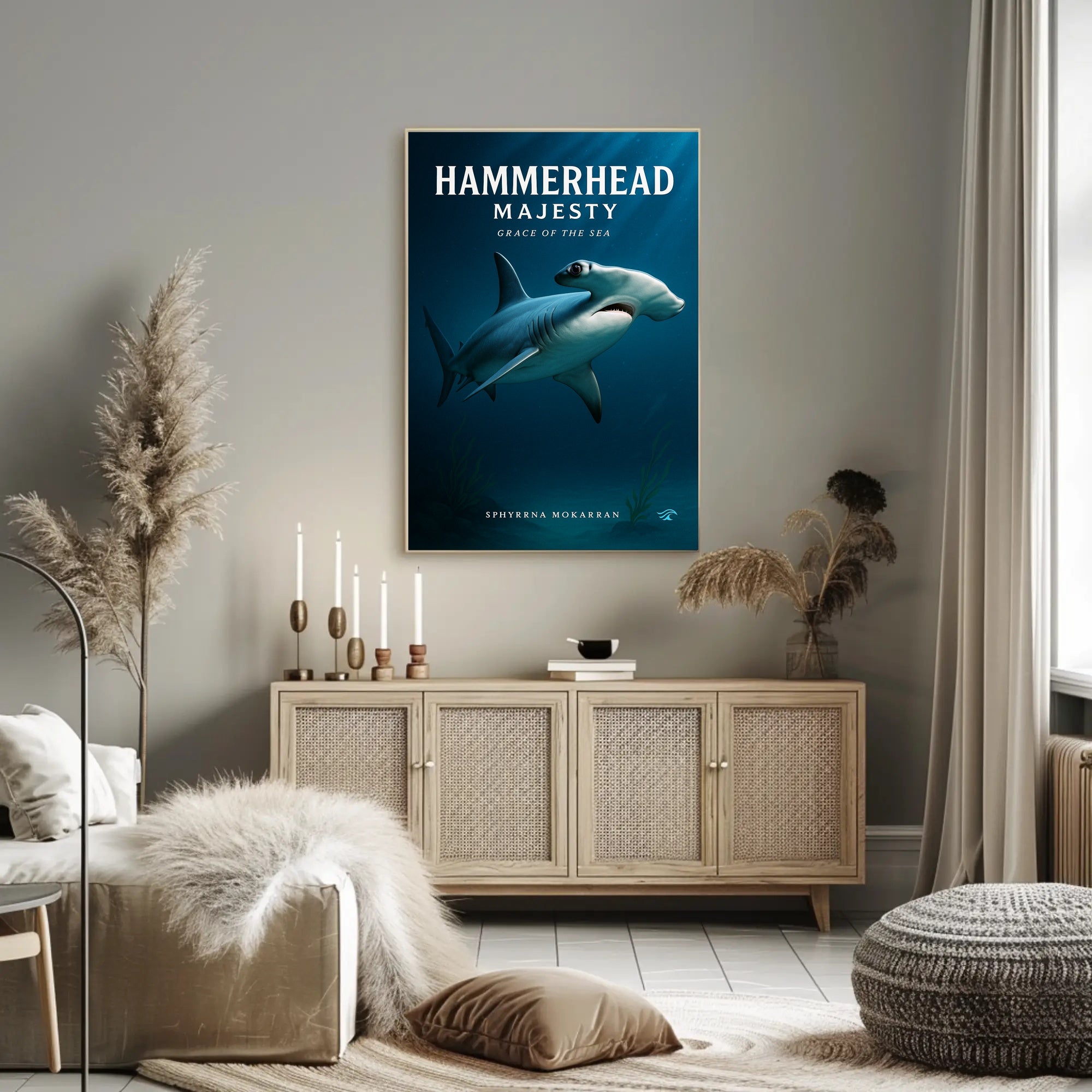 Hammerhead Majesty Poster PosterGoat