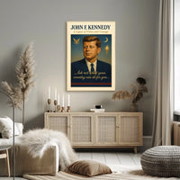 John F. Kennedy Vintage Patriotic Poster Art