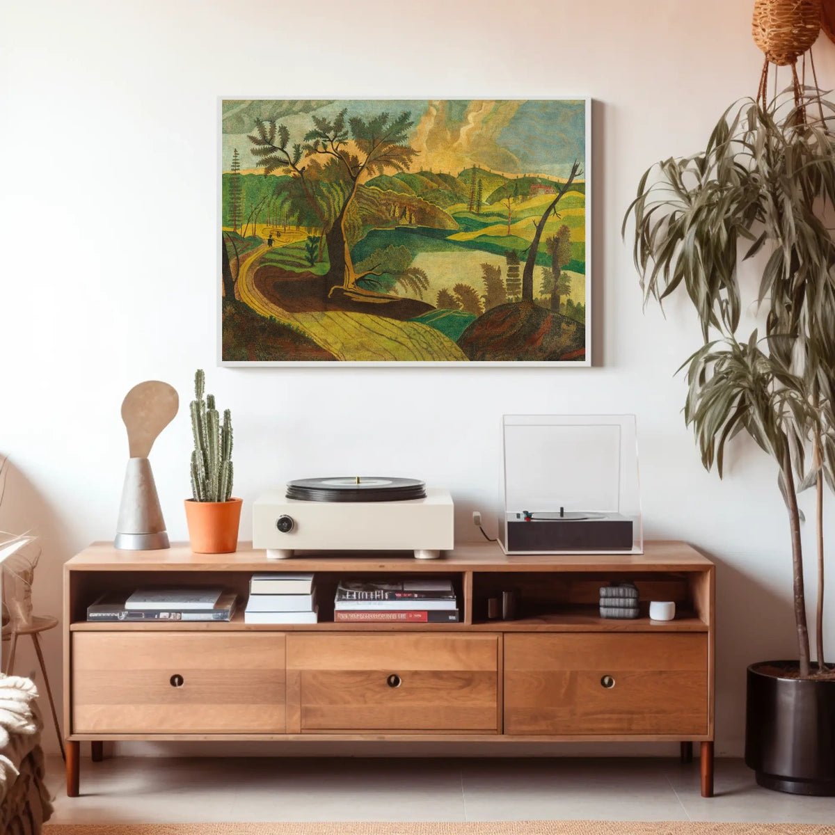 Idyllic European Countryside Landscape: Abstract or Artistic Poster