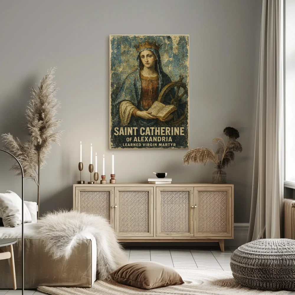 Saint Catherine Vintage Renaissance Religious Art Poster