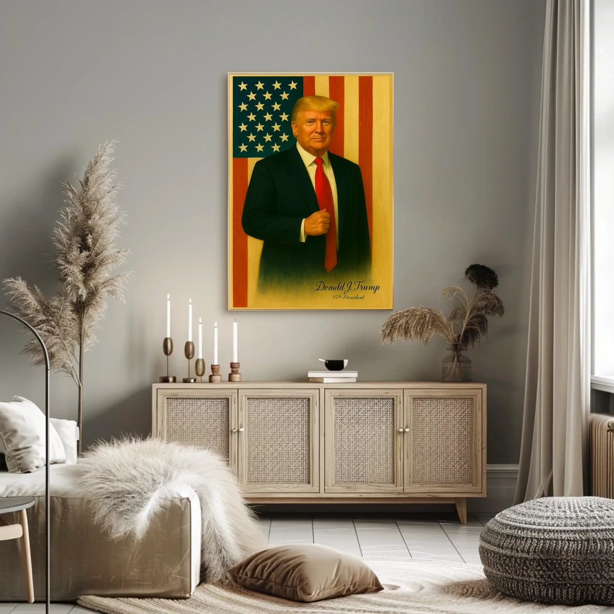 Donald Trump Guiding Light Nation Patriotism Leadership American Pride Cinematic Poster
