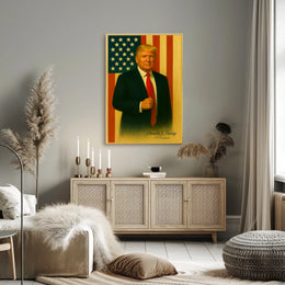 Donald Trump Guiding Light Nation Patriotism Leadership American Pride Cinematic Poster