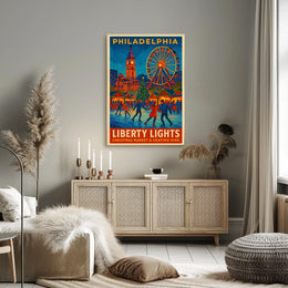 Philadelphia Liberty Lights Poster