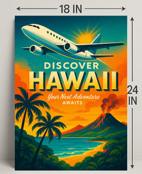 Discover Hawaii Travel Poster Adventure Awaits PosterGoat