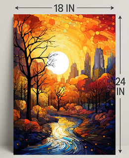 Autumnal Cityscape Poster