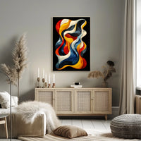 Abstract Waves Of Color Abstract Poster