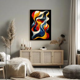 Abstract Waves Of Color Abstract Poster
