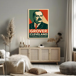 Grover Cleveland Vintage Political Propaganda Poster