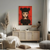 Gothic Girl Portrait Poster for Unique Home Decor PosterGoat