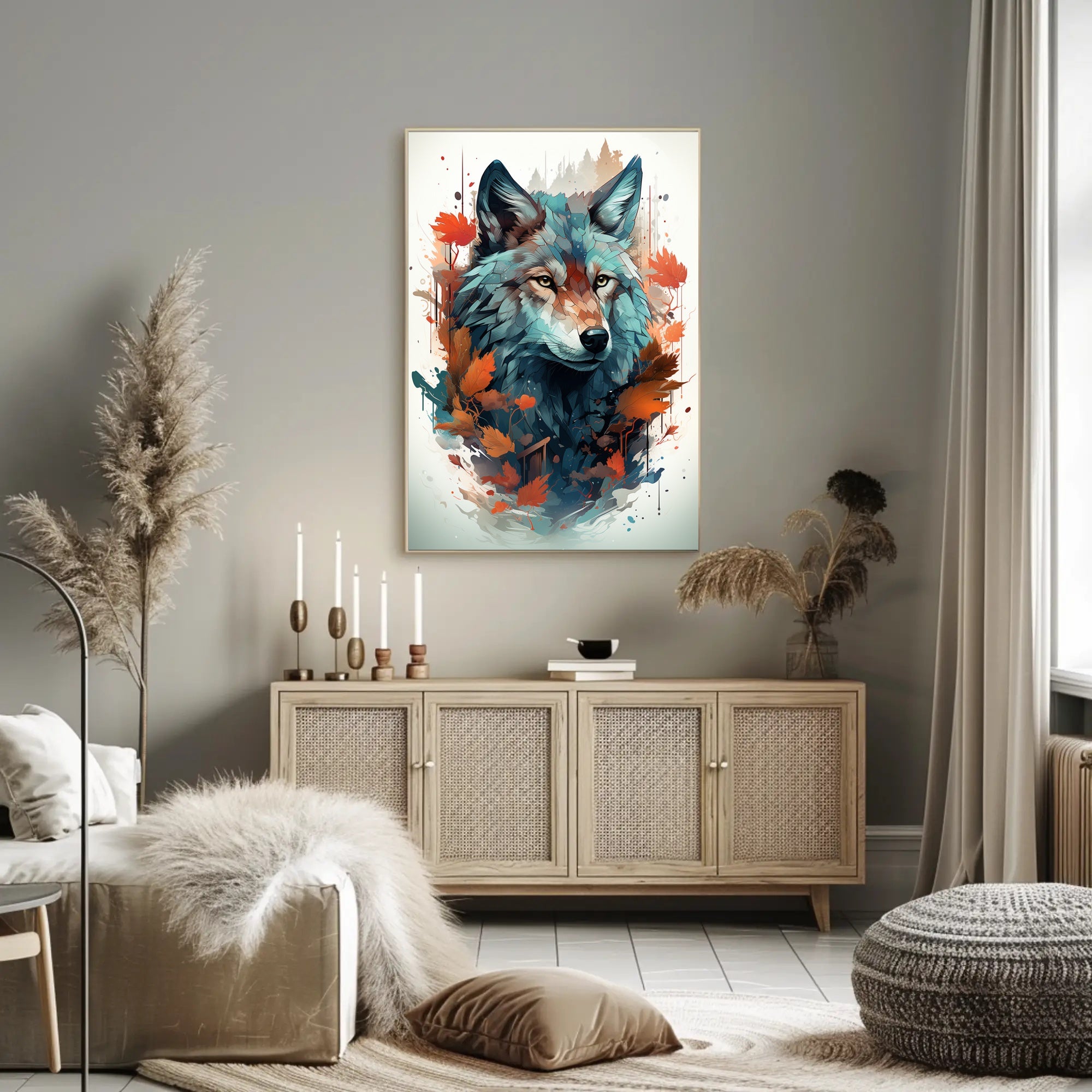 The Majestic Wolf Poster PosterGoat