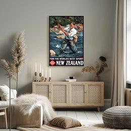 New Zealand Fishing Adventure Poster