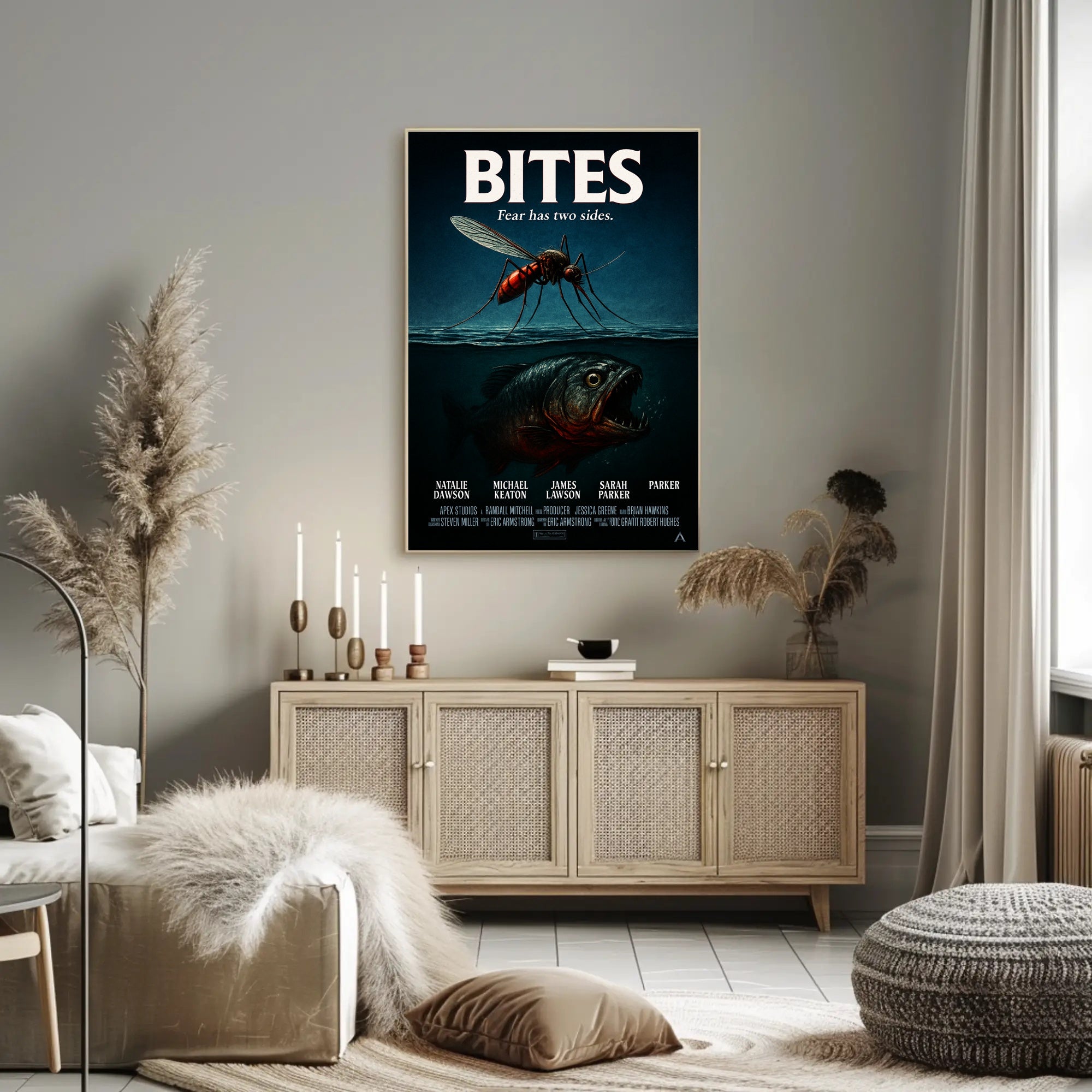 Bites Fear Has Two Sides Poster PosterGoat