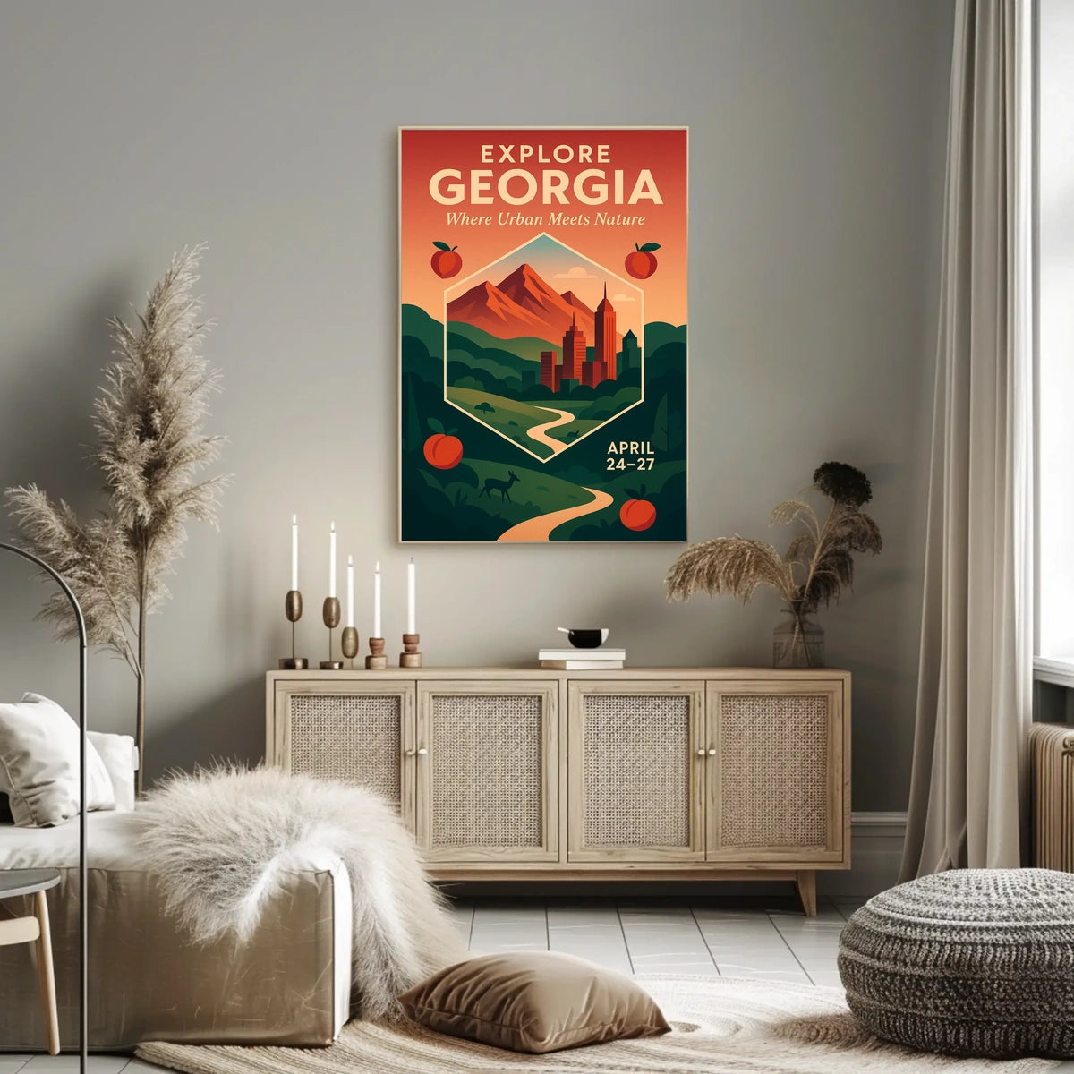 Explore Georgia Where Urban Meets Poster