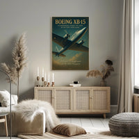 Boeing XB-15 Vintage Aviation Poster Art Print