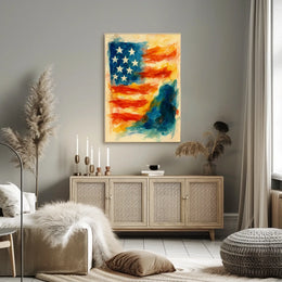 Abstract American Flag Abstract Poster