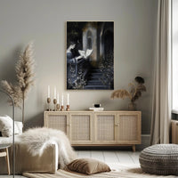 Mystical Evening Reading by Moonlight Fantasy Poster PosterGoat