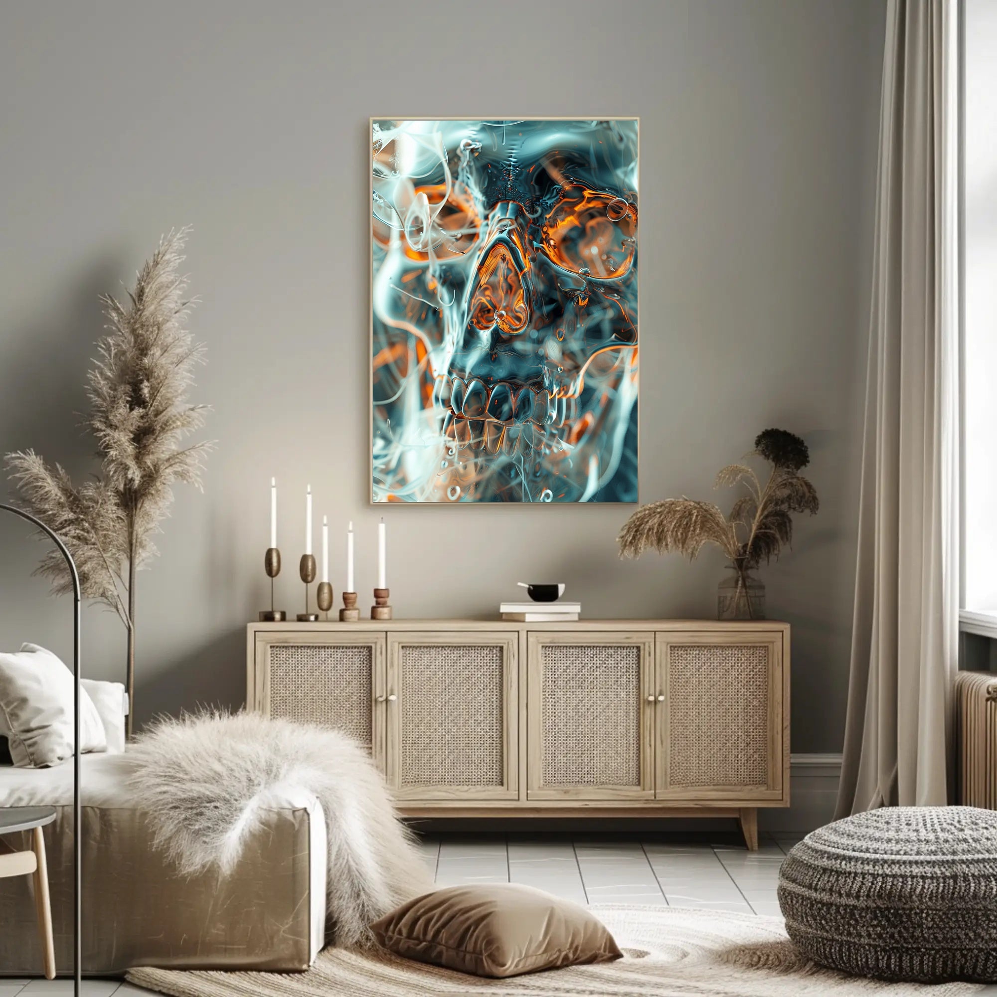 Ethereal Skull Art Poster PosterGoat