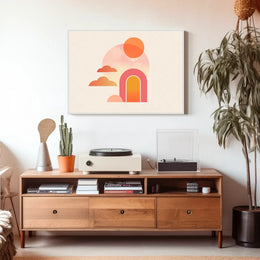 Minimalist Abstract Sunset Portal Art Print