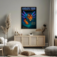 Axolotl Tiger Guardian of Biomes Poster