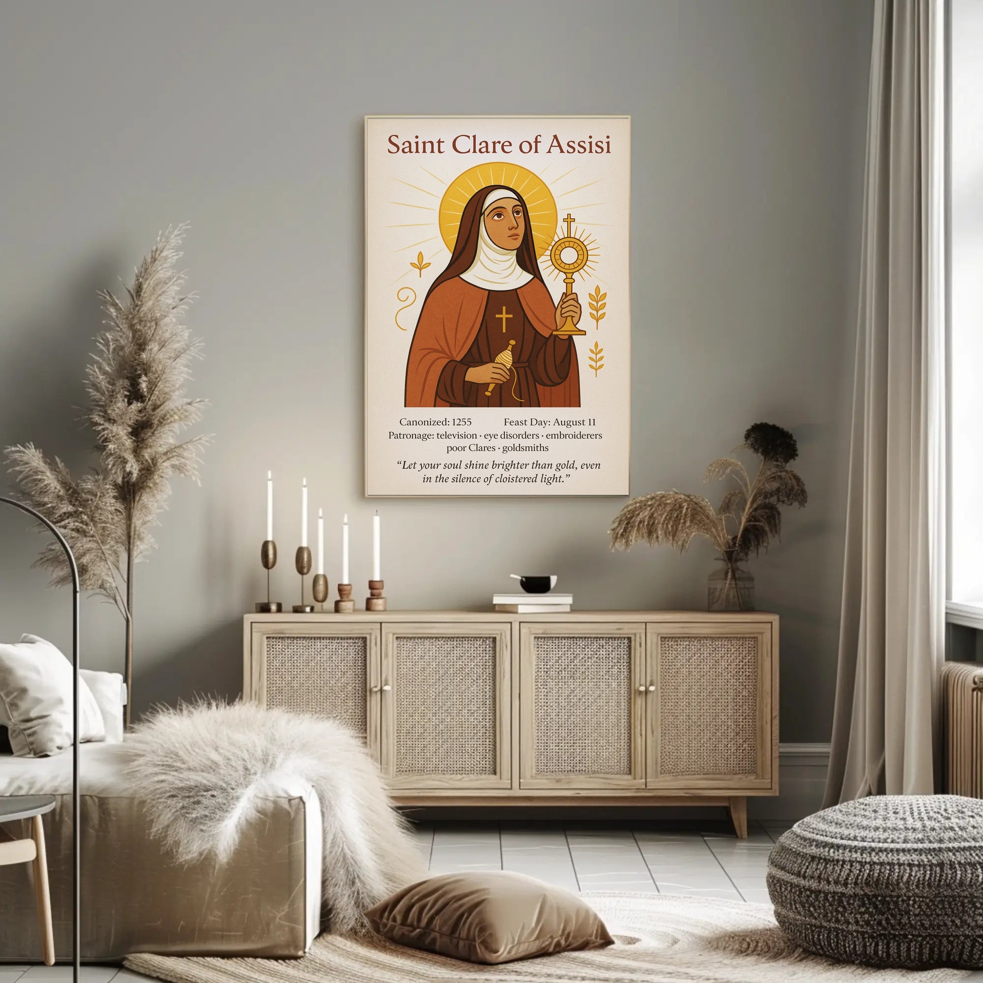 Saint Clare of Assisi Poster PosterGoat