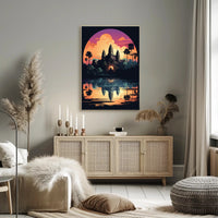 Sunset Over Angkor Wat Poster