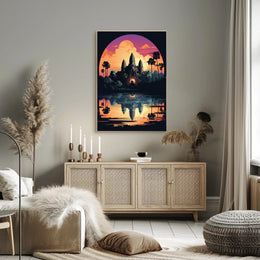 Sunset Over Angkor Wat Poster
