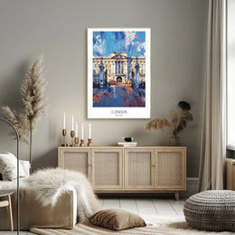 Buckingham Palace Urban Vibrancy Art Poster PosterGoat