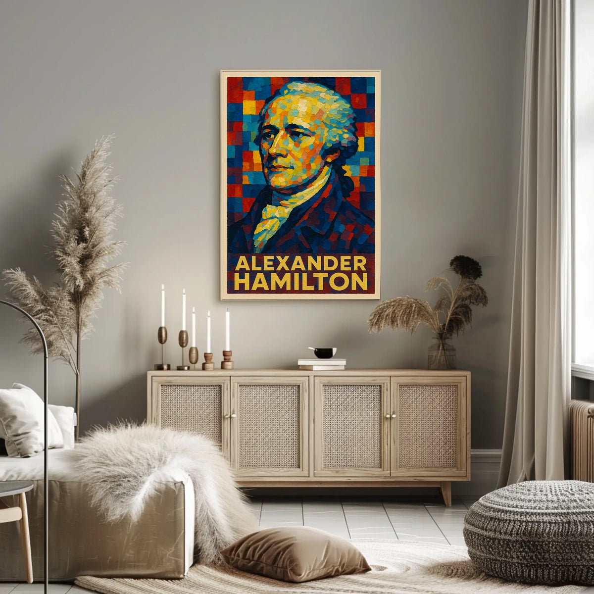 Alexander Hamilton A Vibrant Tribute Poster