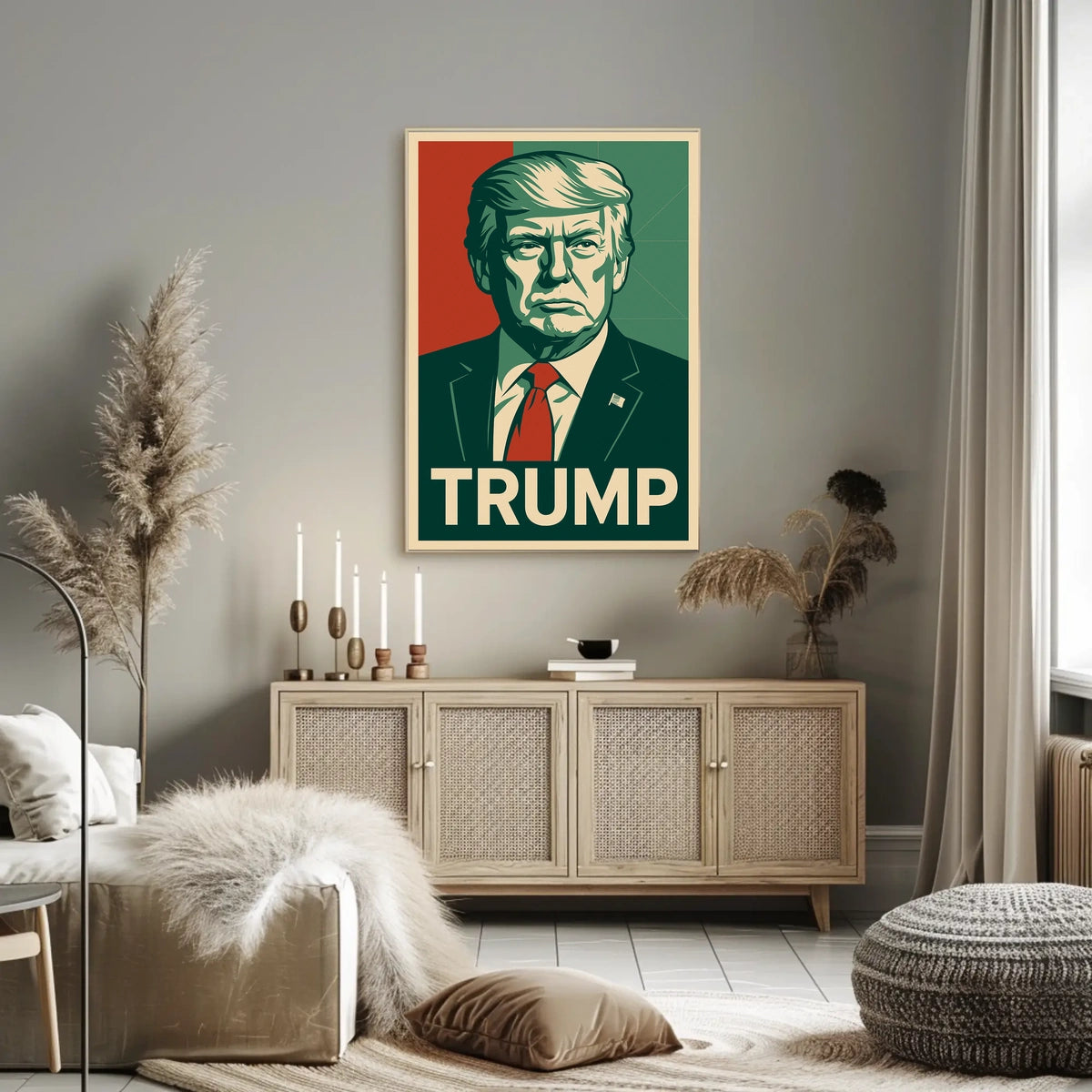 Trump Patriotic Portrait Photography Realism Poster