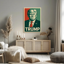 Trump Patriotic Portrait Photography Realism Poster