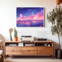 Dreamy Cityscape at Dusk Poster