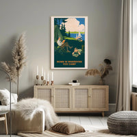 Vintage Serenity in Nature Outdoor Camping Travel Poster