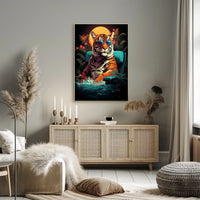 Cool Tiger in Sunglasses: Artistic Animal Poster