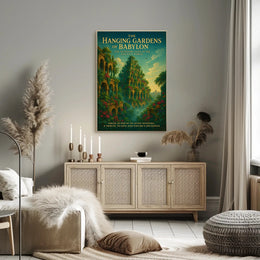 Hanging Gardens of Babylon Romantic Cultural or Heritage Poster
