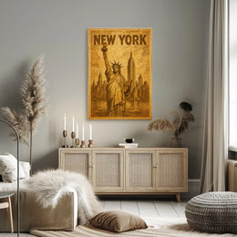 New York Iconic Landmarks Poster