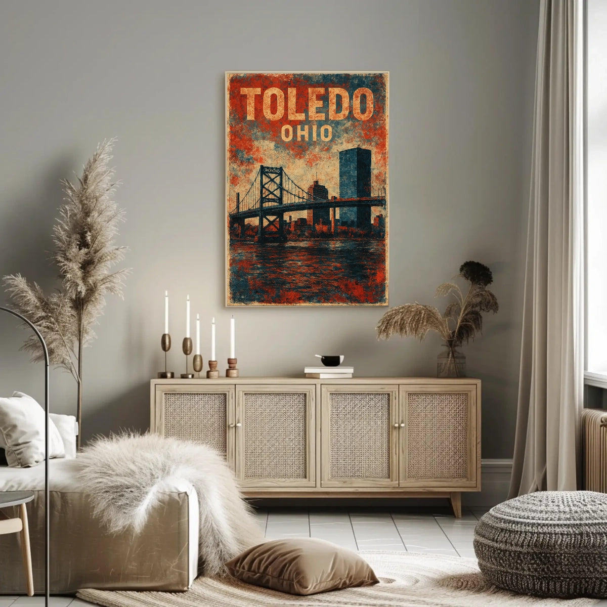 Toledo, Ohio Urban Landscape Poster