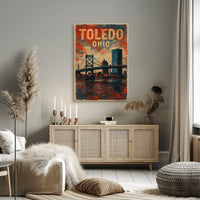 Toledo, Ohio Urban Landscape Poster