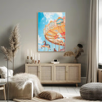 Carousel Whimsical Poster Vintage Carnival Wall Art